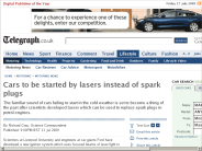 Cars to be started by lasers instead of spark plugs - Telegraph