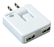 USB 2ポート充電器「PL-WUCHG01」