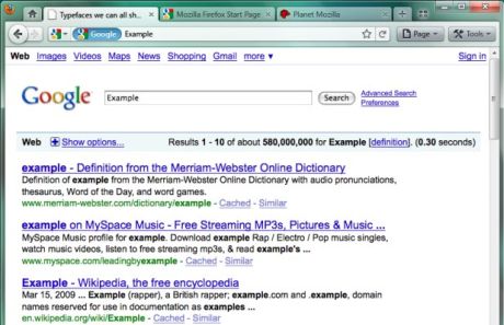 Firefox 4.0のモックアップのインターフェースはChromeと非常に似ている。
