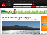Sun power： Army unveils giant solar project | Green Tech - CNET News