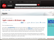 Apple censors a dictionary app | Apple - CNET News
