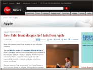 New Palm brand design chief hails from Apple | Apple - CNET News