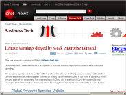 Lenovo earnings dinged by weak enterprise demand | Business Tech - CNET News