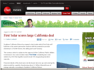 First Solar scores large California deal | Green Tech - CNET News