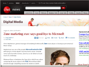 Zune marketing exec says good-bye to Microsoft | Digital Media - CNET News