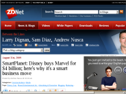 SmartPlanet： Disney buys Marvel for $4 billion; here’s why it’s a smart business move | Between the Lines | ZDNet.com
