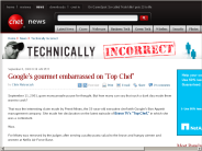 Google’s gourmet embarrassed on ’Top Chef’ | Technically Incorrect - CNET News