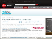 Yahoo sells direct stake in Alibaba.com | Webware - CNET