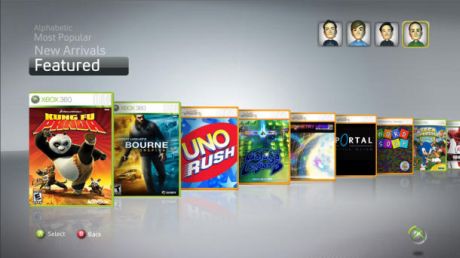 Xbox Xbox LIVEアーケードのゲームはXbox 360に直接ダウンロードできる。2009年秋にXbox 360で利用可能になる予定のフルサイズタイトルの先駆けとなった。
