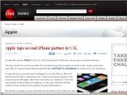 Apple taps second iPhone partner in U.K. | Apple - CNET News