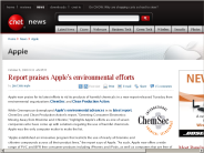 Report praises Apple’s environmental efforts | Apple - CNET News