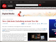 Steve Jobs bests Zuckerberg on teens’ fave list | Digital Media - CNET News