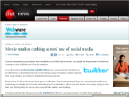 Movie studios curbing actors’ use of social media | Webware - CNET