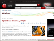 Sprint to cut 2,000 to 2,500 jobs | Wireless - CNET News