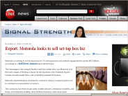 Report： Motorola looks to sell set-top box biz | Signal Strength - CNET News