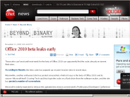 Office 2010 beta leaks early | Beyond Binary - CNET News