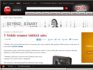 T-Mobile resumes Sidekick sales | Beyond Binary - CNET News