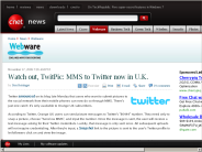 Watch out, TwitPic： MMS to Twitter now in U.K. | Webware - CNET