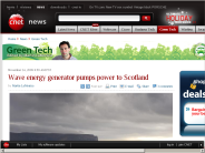 Wave energy generator pumps power to Scotland | Green Tech - CNET News