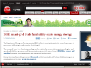 DOE smart-grid trials fund utility-scale energy storage | Green Tech - CNET News