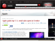 Apple grabs top U.S. retail sales spots in October | Apple - CNET News