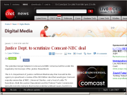 Justice Dept. to scrutinize Comcast-NBC deal | Digital Media - CNET News