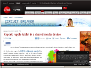Report： Apple tablet is a shared media device | Circuit Breaker - CNET News