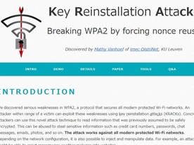 WPA2の脆弱性「KRACKs」公開、多数のWi-Fi機器に影響の恐れ