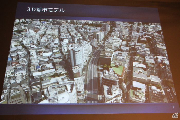 測量をもとに作成した3D都市モデル。怪獣映画でも使用されたという。